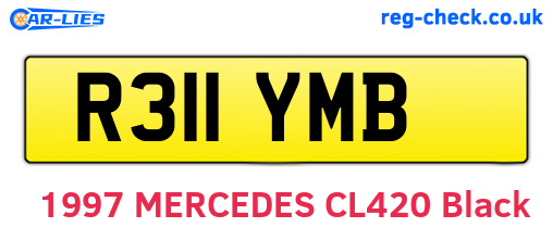 R311YMB are the vehicle registration plates.