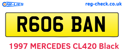 R606BAN are the vehicle registration plates.
