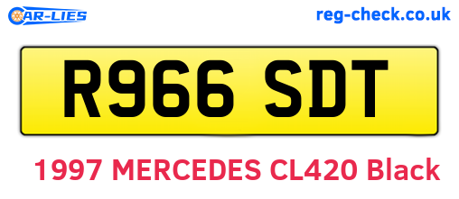 R966SDT are the vehicle registration plates.