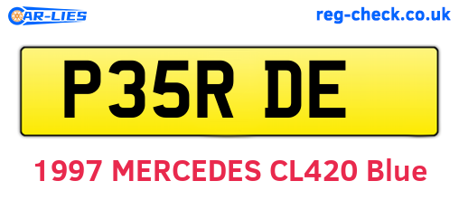P35RDE are the vehicle registration plates.