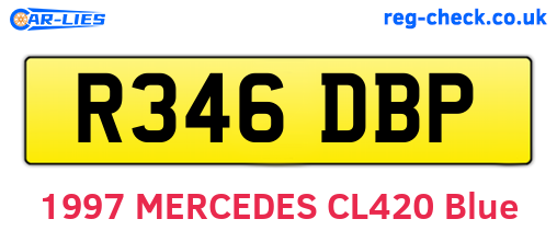 R346DBP are the vehicle registration plates.