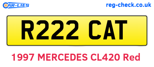 R222CAT are the vehicle registration plates.