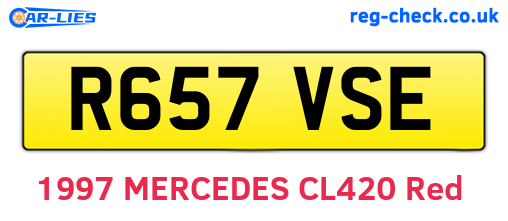 R657VSE are the vehicle registration plates.