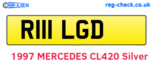 R111LGD are the vehicle registration plates.