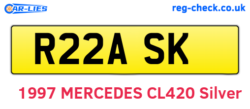 R22ASK are the vehicle registration plates.