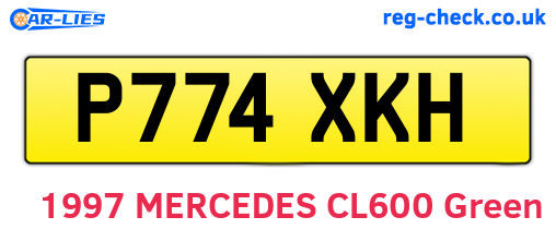 P774XKH are the vehicle registration plates.