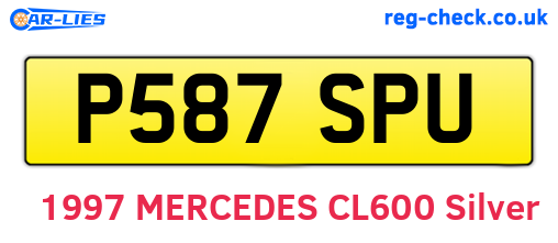 P587SPU are the vehicle registration plates.