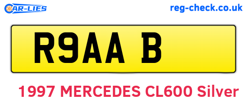 R9AAB are the vehicle registration plates.