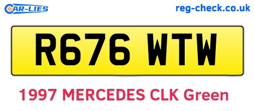 R676WTW are the vehicle registration plates.