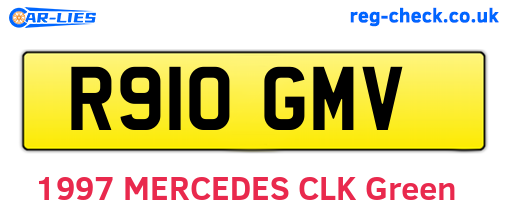 R910GMV are the vehicle registration plates.