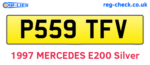 P559TFV are the vehicle registration plates.