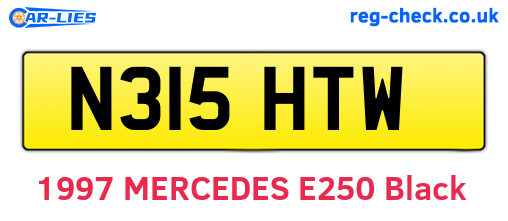 N315HTW are the vehicle registration plates.