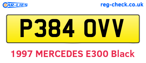 P384OVV are the vehicle registration plates.