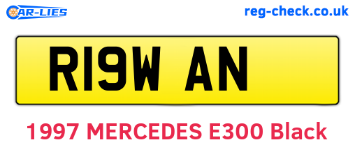 R19WAN are the vehicle registration plates.