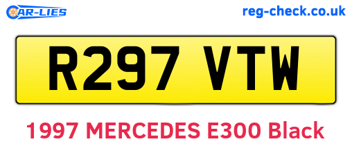 R297VTW are the vehicle registration plates.