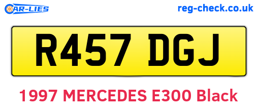 R457DGJ are the vehicle registration plates.