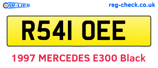 R541OEE are the vehicle registration plates.