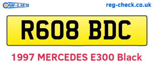 R608BDC are the vehicle registration plates.