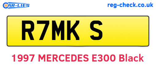 R7MKS are the vehicle registration plates.