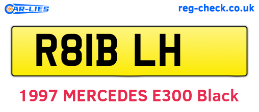 R81BLH are the vehicle registration plates.