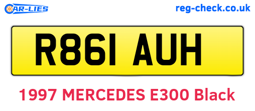 R861AUH are the vehicle registration plates.