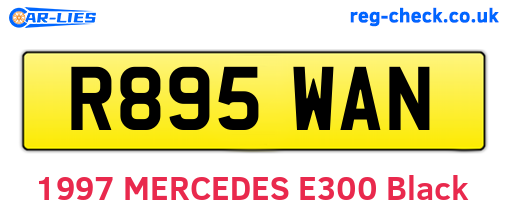R895WAN are the vehicle registration plates.