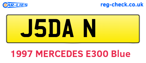 J5DAN are the vehicle registration plates.
