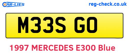 M33SGO are the vehicle registration plates.