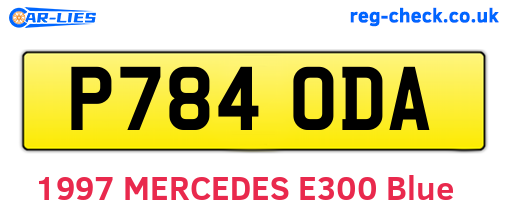 P784ODA are the vehicle registration plates.