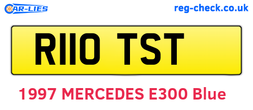R110TST are the vehicle registration plates.