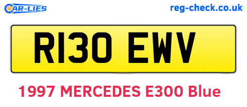 R130EWV are the vehicle registration plates.