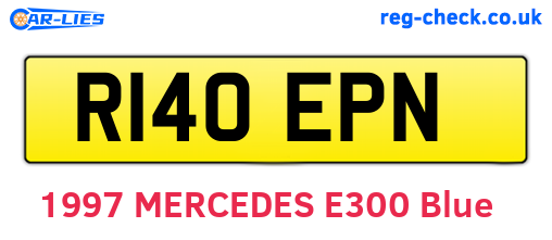 R140EPN are the vehicle registration plates.