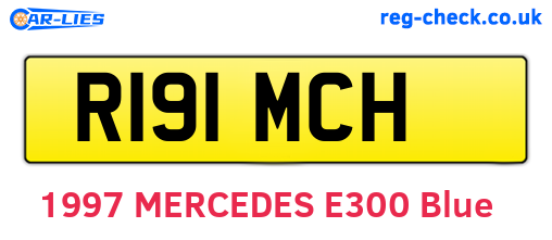 R191MCH are the vehicle registration plates.