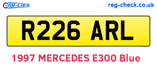 R226ARL are the vehicle registration plates.