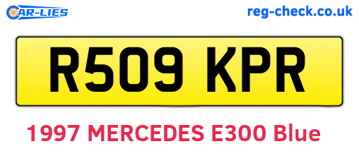 R509KPR are the vehicle registration plates.