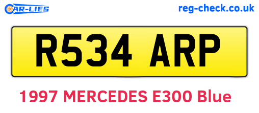 R534ARP are the vehicle registration plates.