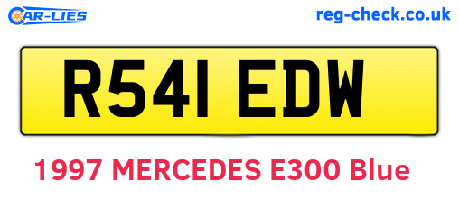 R541EDW are the vehicle registration plates.