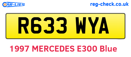 R633WYA are the vehicle registration plates.