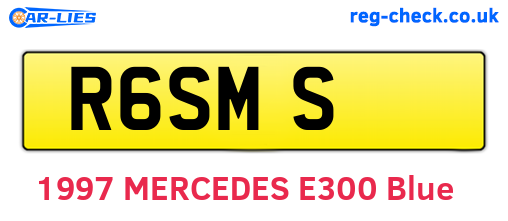 R6SMS are the vehicle registration plates.