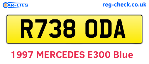 R738ODA are the vehicle registration plates.