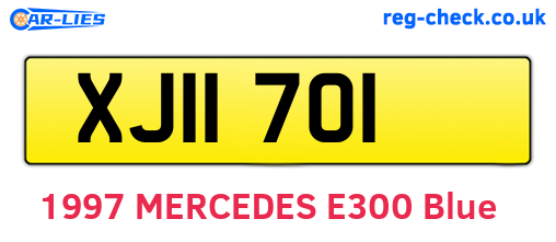XJI1701 are the vehicle registration plates.
