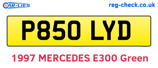 P850LYD are the vehicle registration plates.