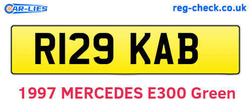 R129KAB are the vehicle registration plates.