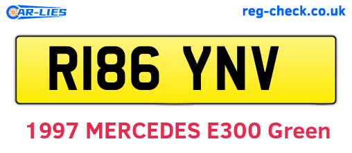 R186YNV are the vehicle registration plates.