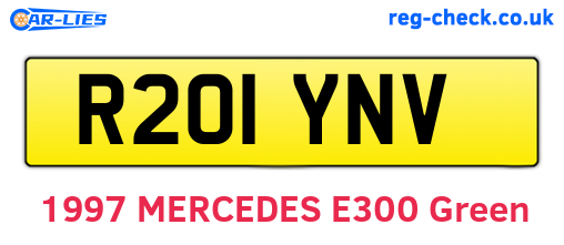 R201YNV are the vehicle registration plates.