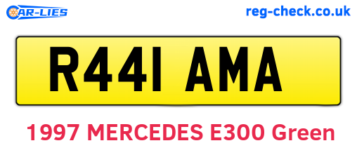 R441AMA are the vehicle registration plates.