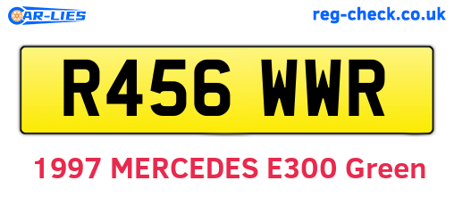 R456WWR are the vehicle registration plates.