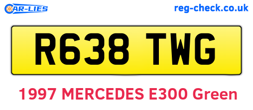 R638TWG are the vehicle registration plates.