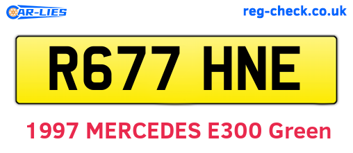 R677HNE are the vehicle registration plates.