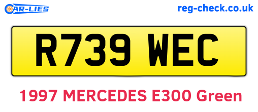 R739WEC are the vehicle registration plates.